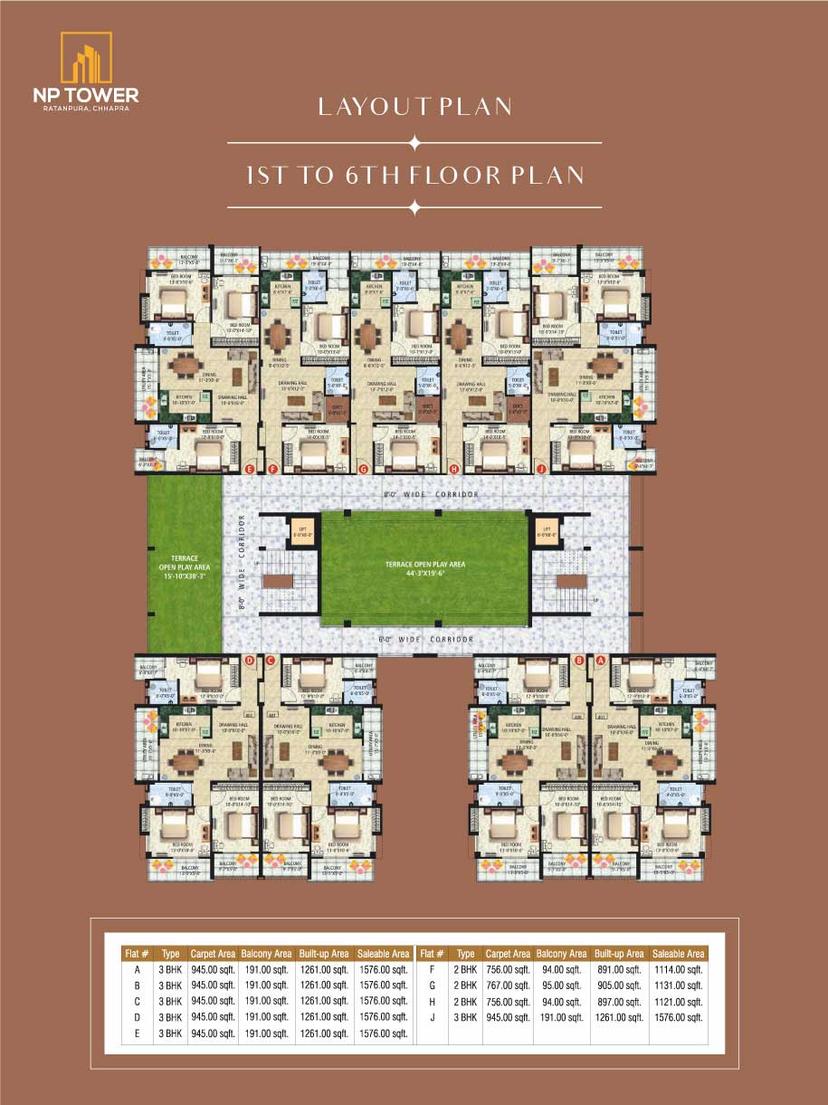 1ST TO 6TH FLOOR PLAN